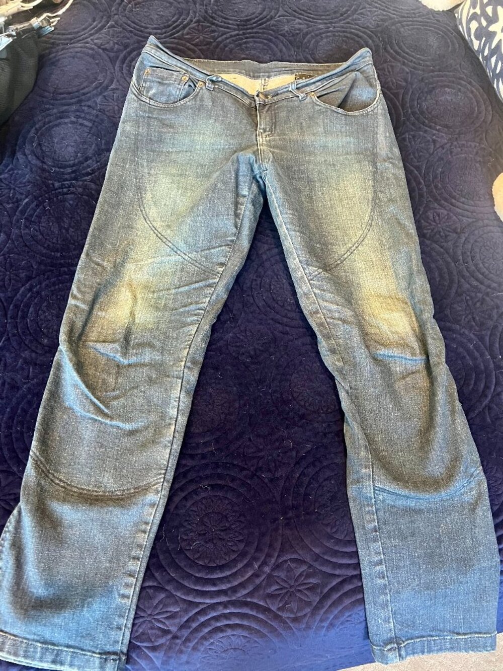 Women's AGVSport Kevlar reinforced motorcycle riding jeans - Size 8